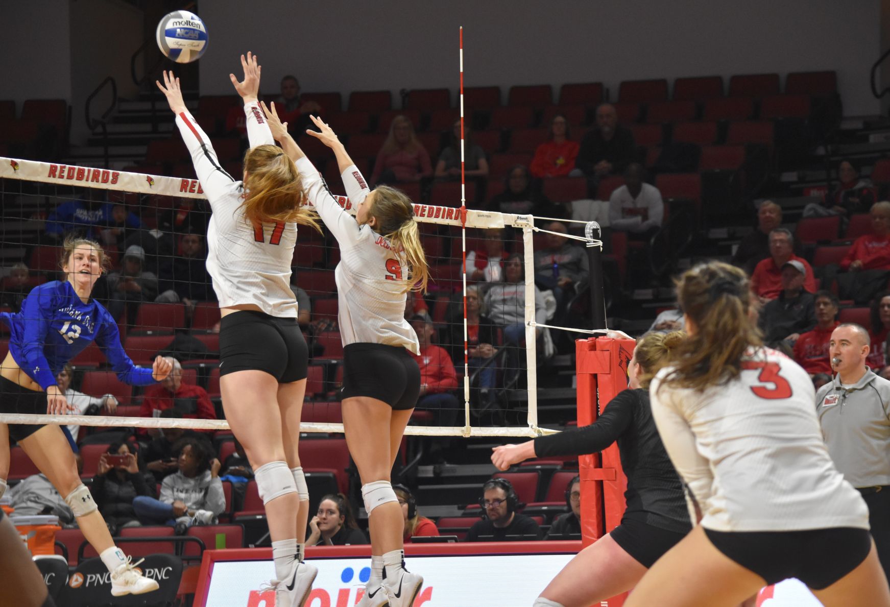 Volleyball vs Indiana State block